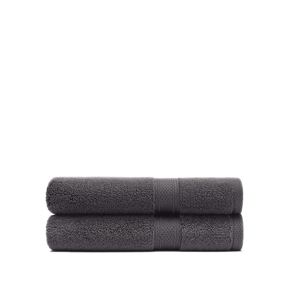 Super Soft Luxury Bath Towels - 4 Bath Towels Charcoal Gray - Solid 100% Cotton