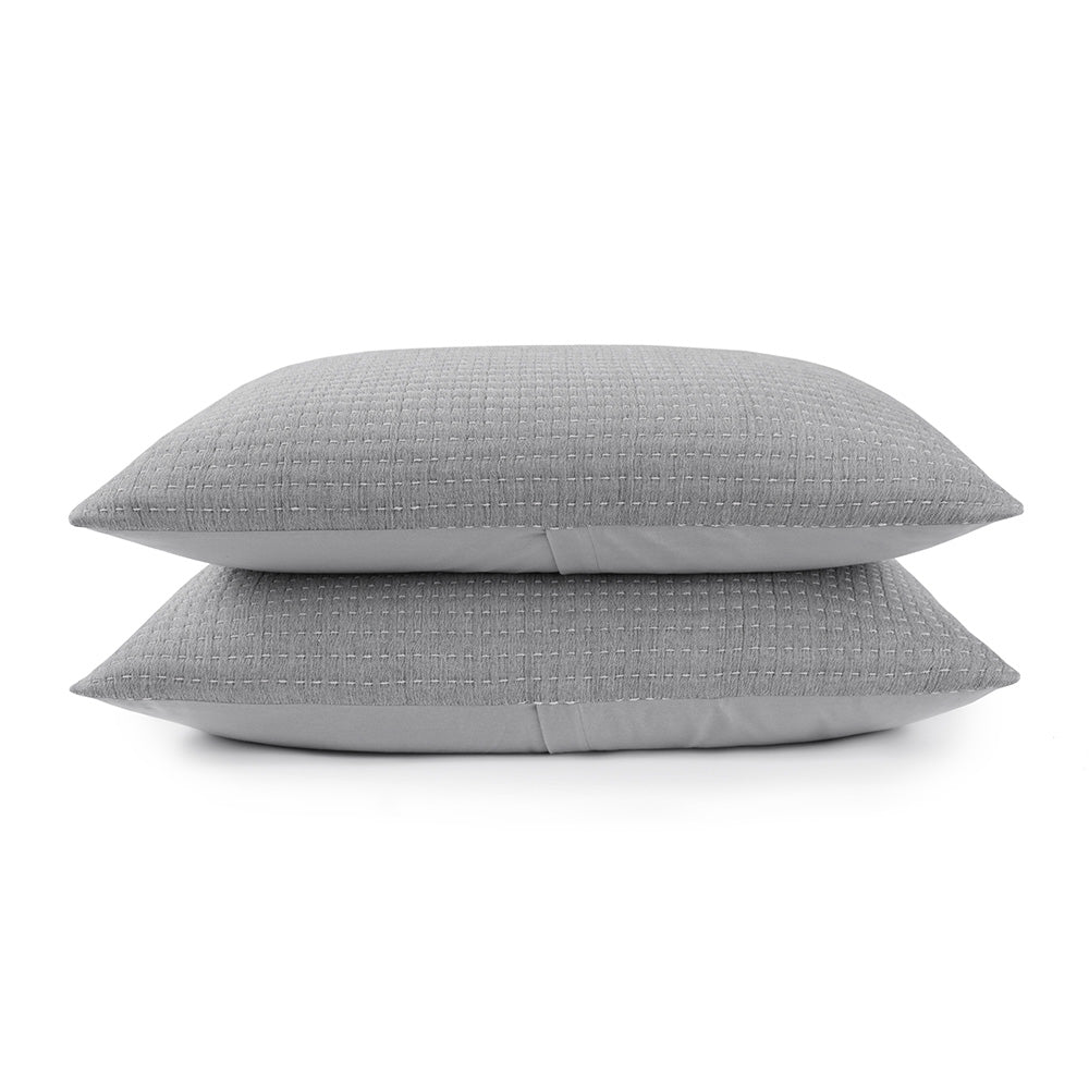 Sham Set Pick Stitch Cotton Sham Set