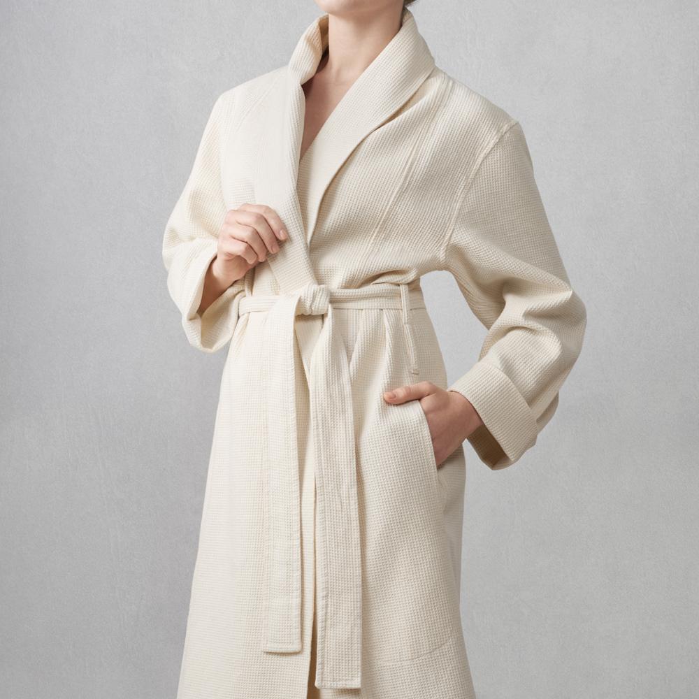 waffle robe in natural