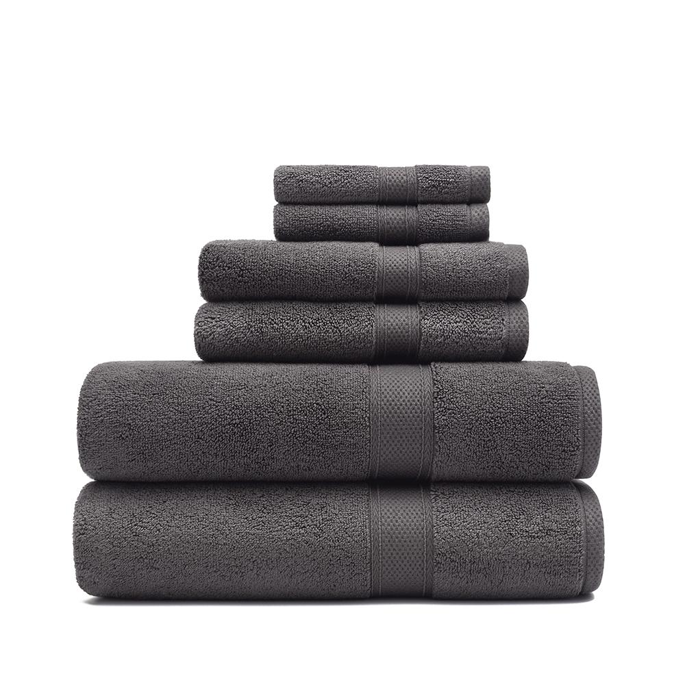 Luxury Gray Bath Towel, Cotton Sold by at Home